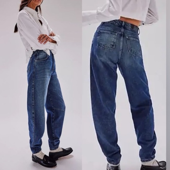 We The Free Denim - Free People “ We The Free” Augusta High Rise Slim Barrel Jeans size 28